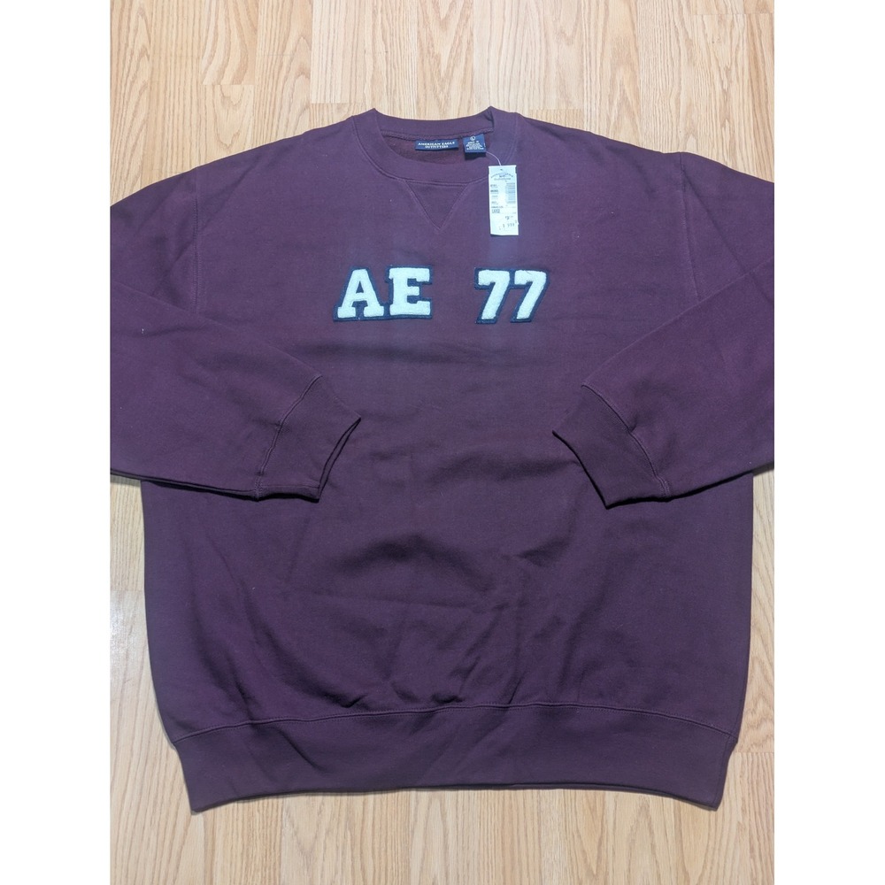 American Eagle Mens Vintage Y2K AE 77 Crewneck Sweatshirt Purple Large